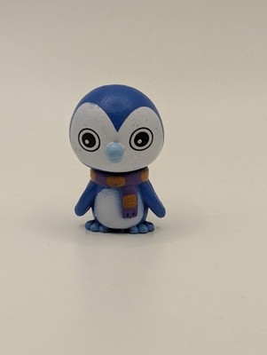 Kinder Joy Toy Blue Penguin Miniature 1'' Figure Figurine With Scarf