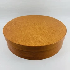 VTG Fryes Measure Mill Handmade Round Wooden Shaker Style Pantry Box 10”