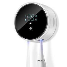 Toothbrush Holder and Cleaner for Bathroom,Minimalist Desktop and Wall Mounte...