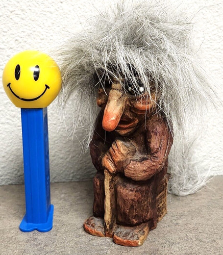 1980s Sven's Troll Figurine w/Tail & Glass Eye Sven Schulze Art Norway Souvenir