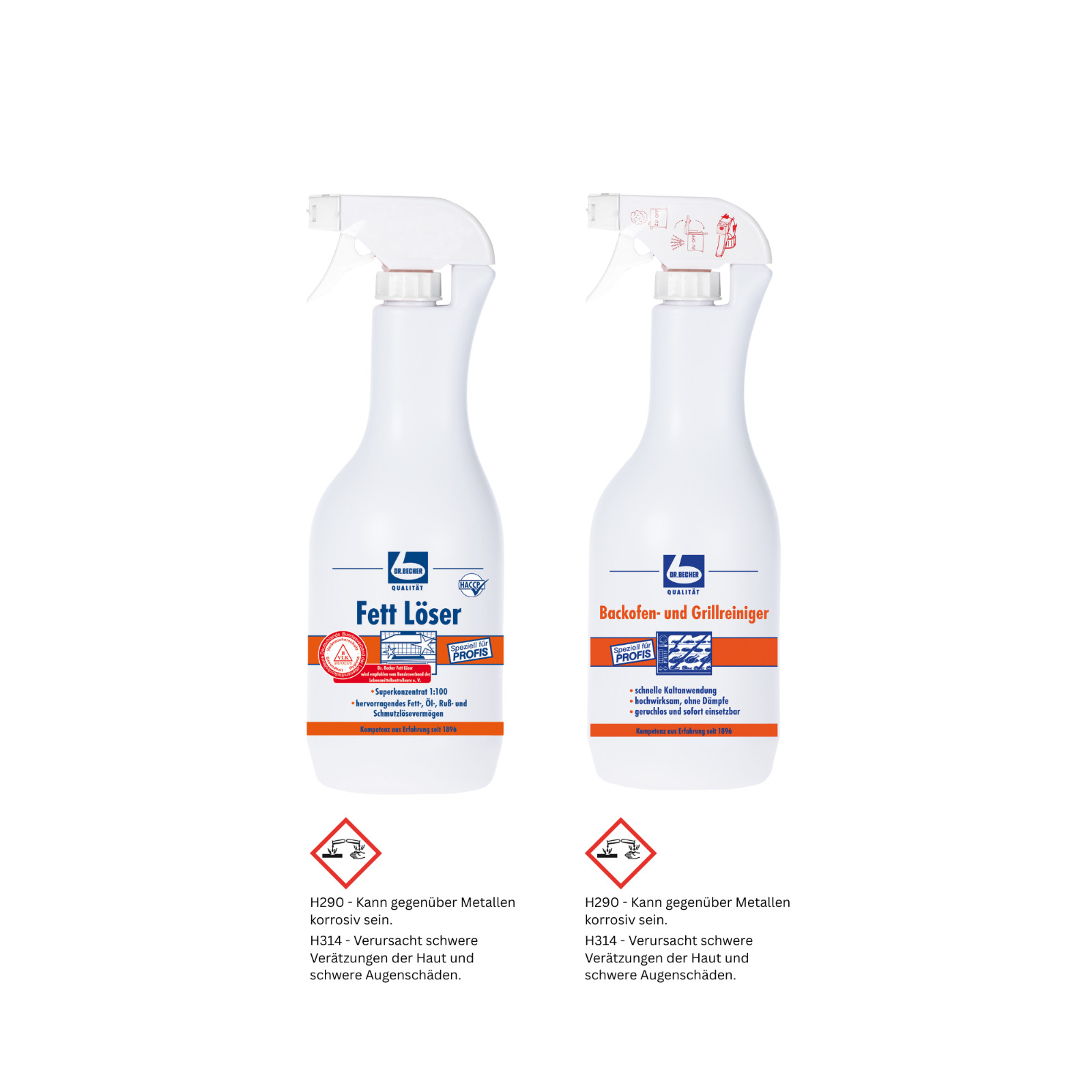Dr. Becher Fett Löser + Backofen & Grillreiniger (Küchenpaket)