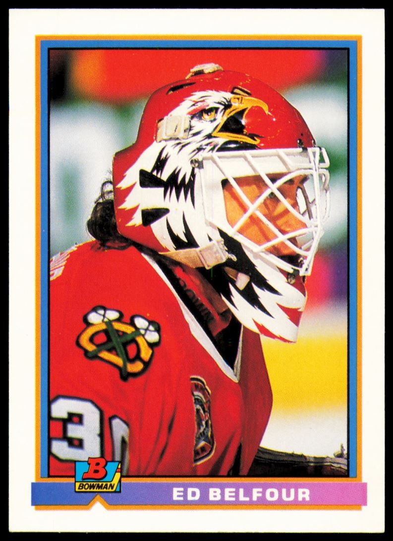 1991-92 Bowman Ed Belfour Chicago Blackhawks #390