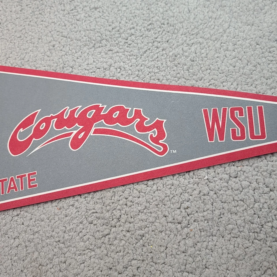 Washington State Cougars Pennant Felt Gray Red NCAA Wincraft Licensed - Image 3 of 4