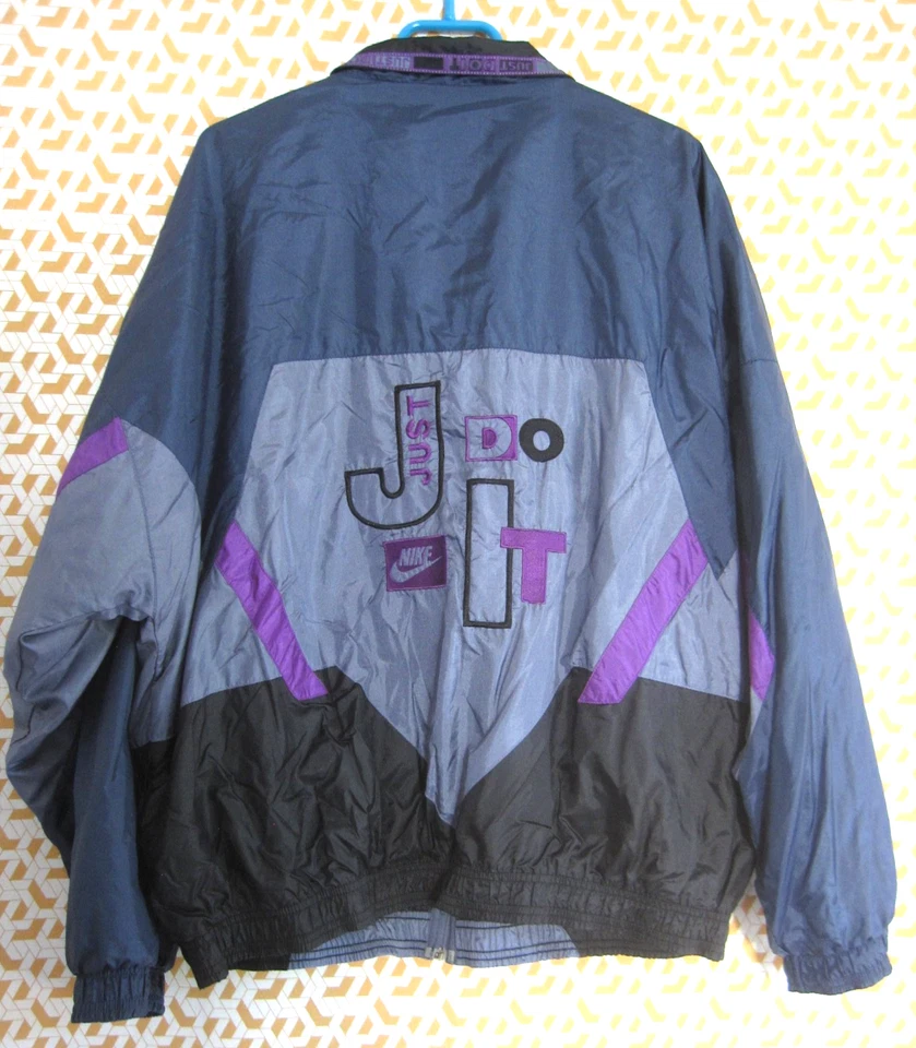 Veste Nike Just Do it Vintage 90'S Nylon Jacket survetement Homme - XL - Photo 2/4
