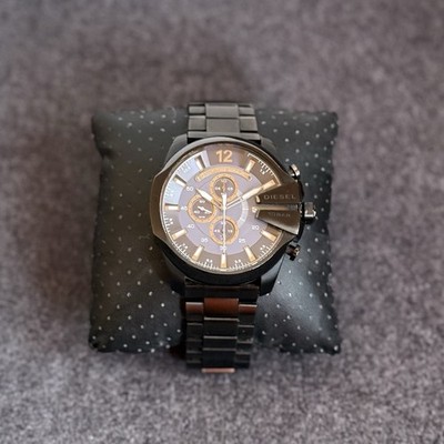 Diesel DZ4329 Herren Chronograph Uhr Schwarz   Top Zustand + Box