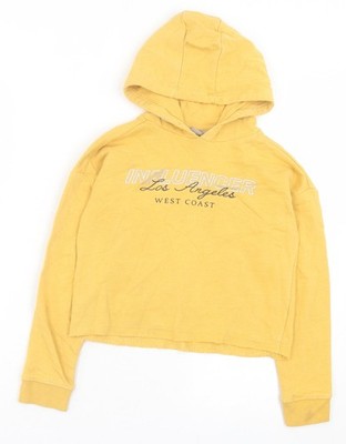 Matalan Mädchen gelb Baumwolle Pullover Hoodie Größe 10 Jahre Pulli