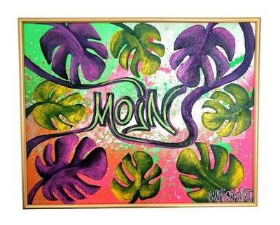 Picture moin canvases art mandala unique acrylic hand painted art space Bremen