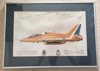 The Red Arrows-Dugald Cameron, signed by entire 1986 Red Arrows Team Print