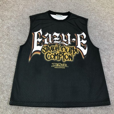 Echo Label Shirt Mens Medium Black Eazy-E Straight Outta Compton Rap Jersey