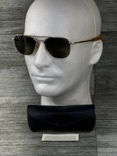 American Optical 1/10 12K GF 5 1/2 Aviator Pilot Gold Sunglasses Vietnam W/Case