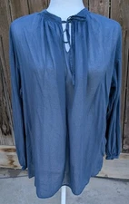 JW Anderson Uniqlo Women's Blue Lightweight Tunic Pullover Shirt