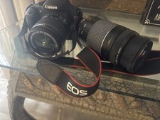 Canon EOS Rebel T5 Digital SLR Camera Black w/ 18-55mm  75-300mm Lenses