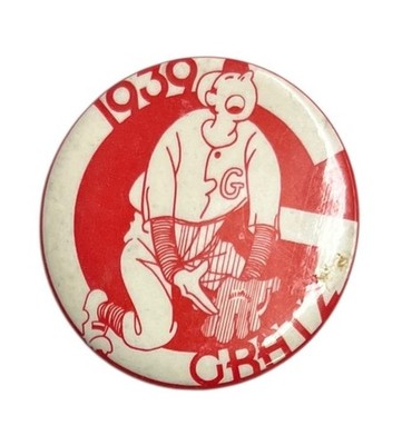 Vintage 1939 Simon Gratz High School Philadelphia Baseball Pinback Button
