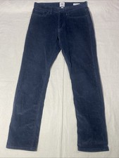 Huckberry Flint  Tinder Pants Size 28x30 Navy Blue Corduroy Men's Fits 30x30