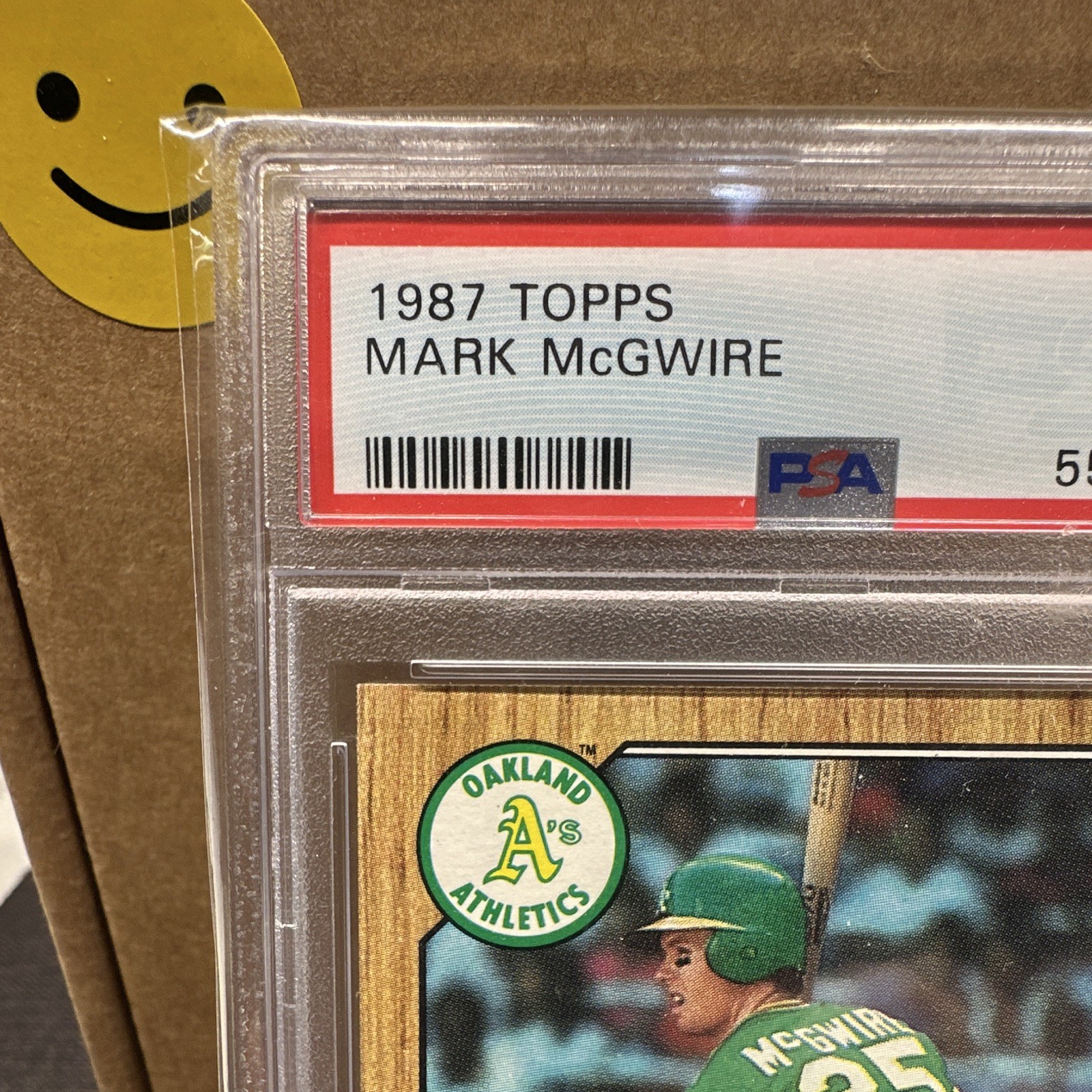 Topps 1987 Topps Baseball Mark McGwire #366 MLB Athletics PSA 10 Graded view 3