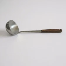 Vintage 12"Oneida Stainless Steel Half Tang Wood Handle Ladle