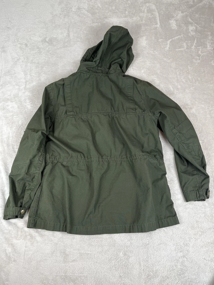 Chaqueta Carhartt Mujer Grande Verde Con Capucha Cremallera Completa Bolsillos Utilitarios Abrigo Exterior Foto 2 de 4