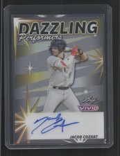 2024 Leaf Vivid #DP-JC1 Jacob Cozart Dazzling Performers Prismatic Gray