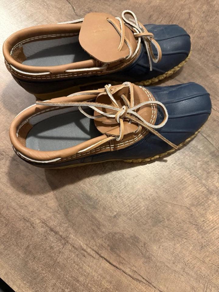 Botas LL Bean Rubber Moc Low Duck Marrón Tostado 175067, Mujer Talla 9 M, ¡Bonito Par! Foto 3 de 3