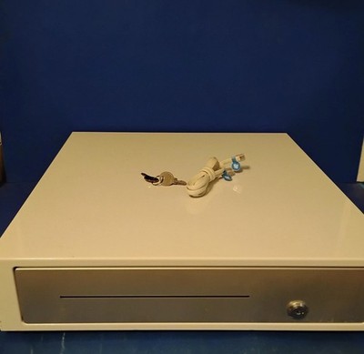 CLOVER D100  POS Cash Register Drawer WITH 2 Keys & Cable With Change Insert