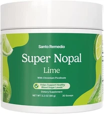 Santo Remedio Super Nopal Powder - Lime Flavor - 90 grams (30 Servings)