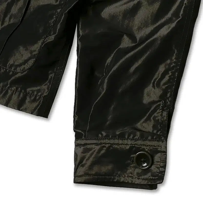 Universal Language Dark Khaki Polyester Hooded Fi… - image 2