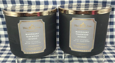 2-Pack NEW Mahogany Teakwood Intense 3-Wick Candle 14 oz Bath  Body Works