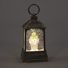 The Snowman Christmas Water Lantern Light Up Snow Globe Decoration - 13.7cm