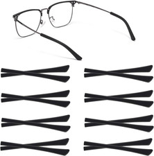 8 Pairs Silicone Eyeglass End Tips, Replacement Temple Sleeves for Glasses Sun