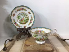 Vintage Royal Albert Chelsea Bird Tea Cup & Saucer Set ~Bone China England 