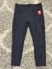 Spanx Women  s Faux Suede Leggings Classic Navy Pants Size XL