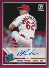 2019 Donruss Optic Rated Rookies Signatures Red #10 Daniel Ponce de Leon Auto/50