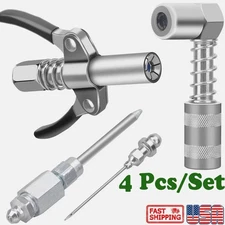 Grease Gun Accessory Kit 90 Degree Coupler Adapter Grease Needle Tips Dispenser