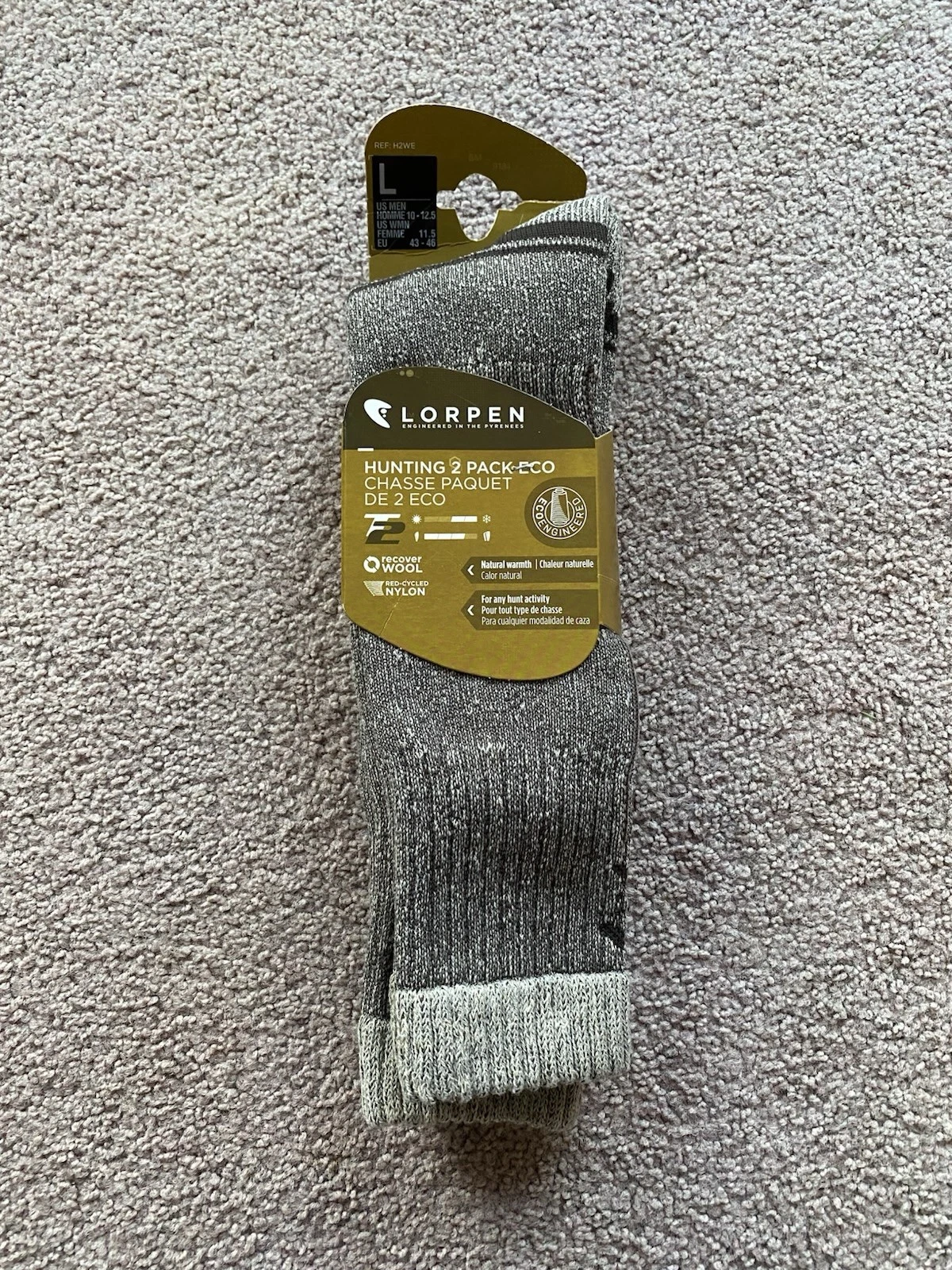 Lorpen T2 Wool Hunting Socks Size L