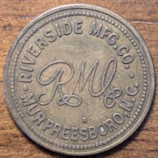 Murfreesboro, North Carolina NC Riverside Mfg Co Lumber Scrip Good For 50¢ Token