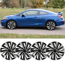 15 Set Of 4 Silver Black Wheel Covers Snap On Hub Caps Fit R15 Tiresteel Rim 15 Set Of 4 Silver Black Wheel Covers Snap On Hub Caps Fit R15 Tiresteel Rim