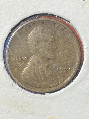 1921 S Lincoln Wheat Cent