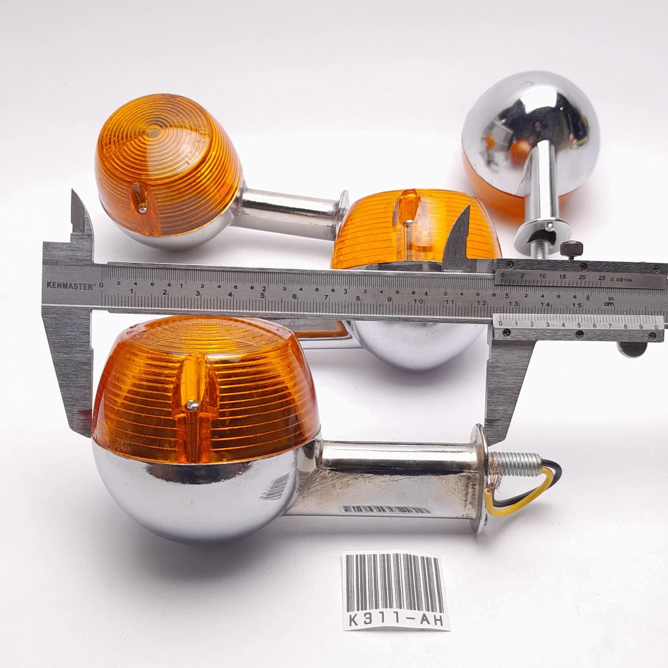 Señal de giro de guiño #1 Yamaha RS100 RS125 LS3 AS2 AS3 YL2 L2 YG5 FS1 YAS1 YA7 4 piezas Foto 3 de 4