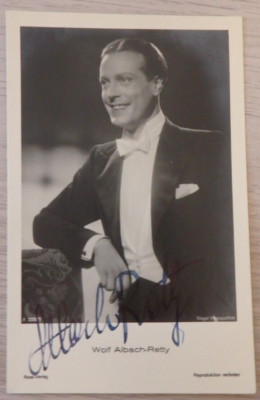 Autogramm Film Theater Schauspieler Wolf Albach-Retty 1940er Jahre (113743)