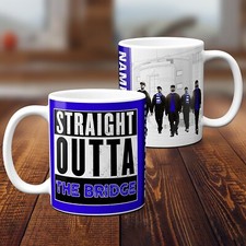 Image of Personalised Chelsea Mug Supporter Fan Cup Straight Outta Retro Dad Gift SOM19