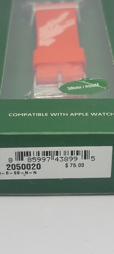 Lacoste Watch Band Red Apple Compatible 38-40mm NIB ORG $75 NEW!🔥 BEAUTIFUL 🔥 - Zdjęcie 12 z 14
