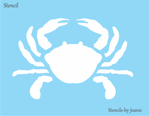 Joanie Crab Stencil Beach Nautical Ocean Sea Life Shellfish Seafood DIY Signs - Picture 2 of 7