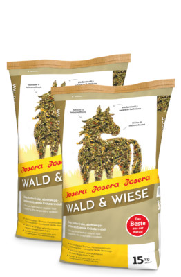 JOSERA Wald & Wiese (2x15 kg) | atemwegsunterstützendes Kräutermüsli | haferfrei