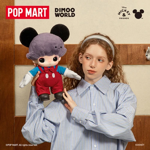 IN STOCK POPMART DIMOO WORLD × Disney Series Mickey Vinyl Plush Bag COOL - Picture 5 of 15