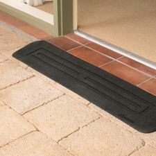 Raven Rubber Wedge Threshold Ramp,2" Threshold Ramp for Wide Doors, Sloped Sides