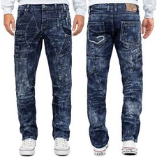 Kosmo Lupo Herren Jeans Hose Freizeit Regular Fit Streetwear Clubwear Bluejeans