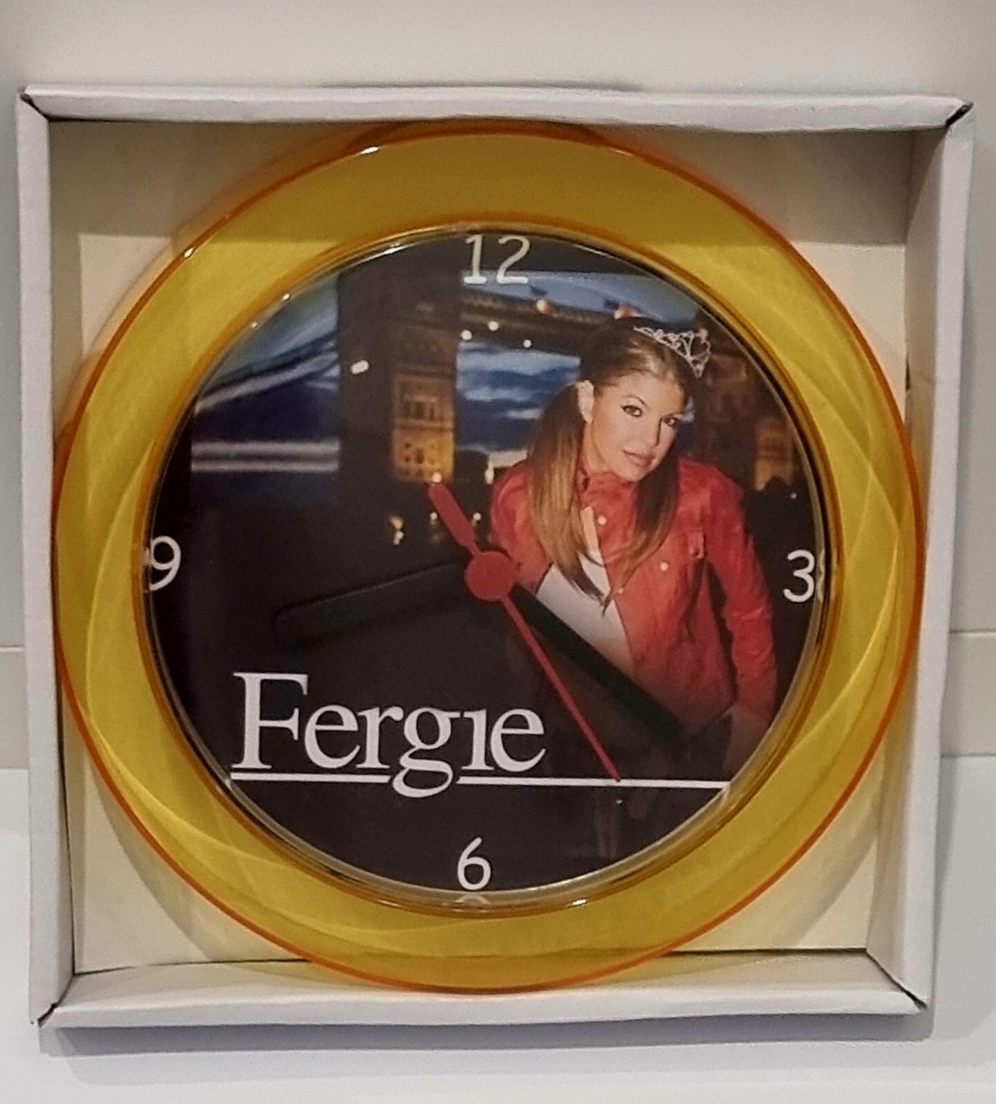 Fergie Gold 7" Novelty Wall/Desk Clock Brand New. Black Eyed Peas eBay
