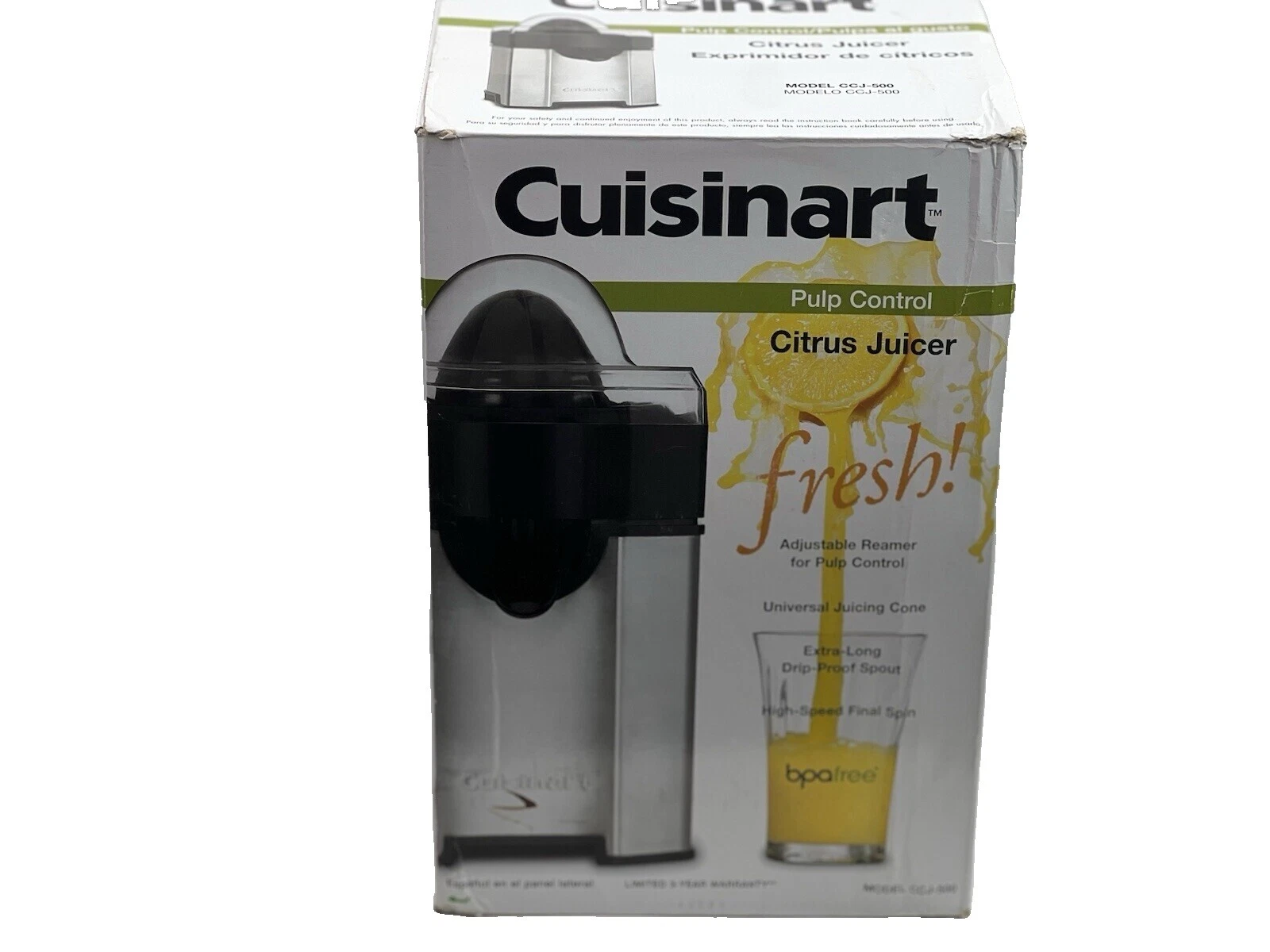 Preto aço inoxidável Cuisinart juicers