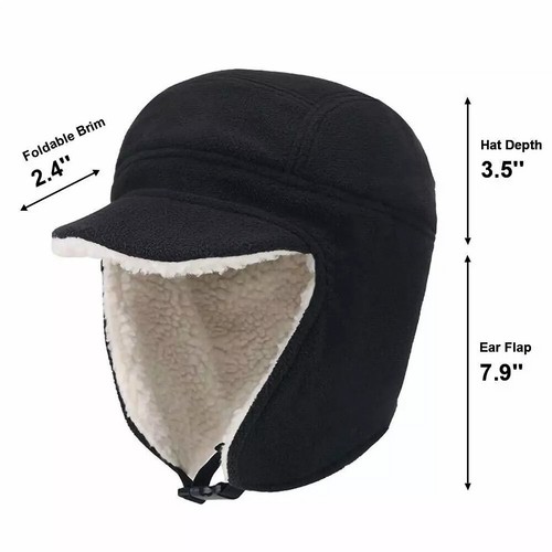 Windproof Coldproof Faux Fur Ushanka Russian Hat Winter Waterproof Ear Flaps Hat - Picture 45 of 48