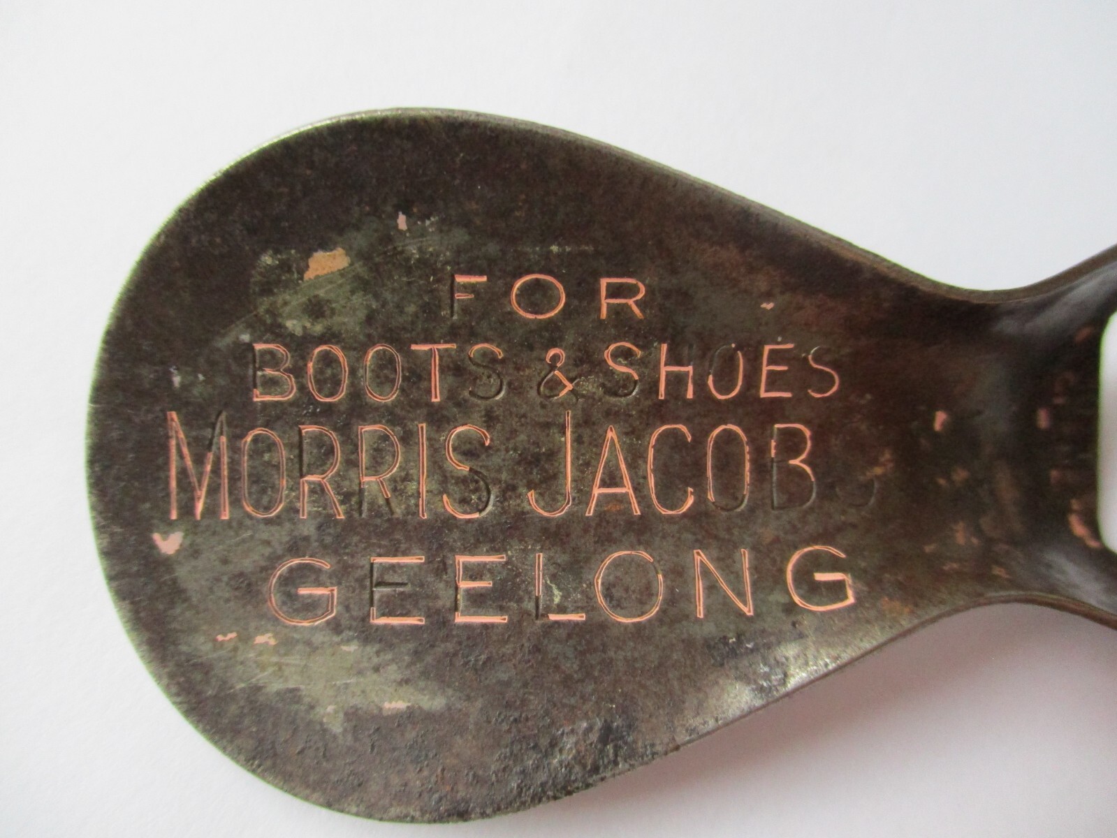 VINTAGE ADVERTISING SHOE HORN/BOTTLE OPENER MORRIS JACOB GEELONG eBay